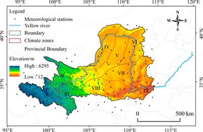 Analysis of factors influencing spatiotemporal differentiation of the NDVI in the upper and middle reaches of the Yellow River from 2000 to 2020